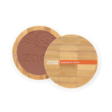 Zao Organic Makeup Compact Blush Brown Orange 321 0.32 Oz