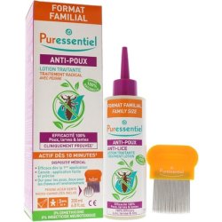 Puressentiel Anti-Lice Treatment Lotion Plus Comb for Unisex 6.8 Oz