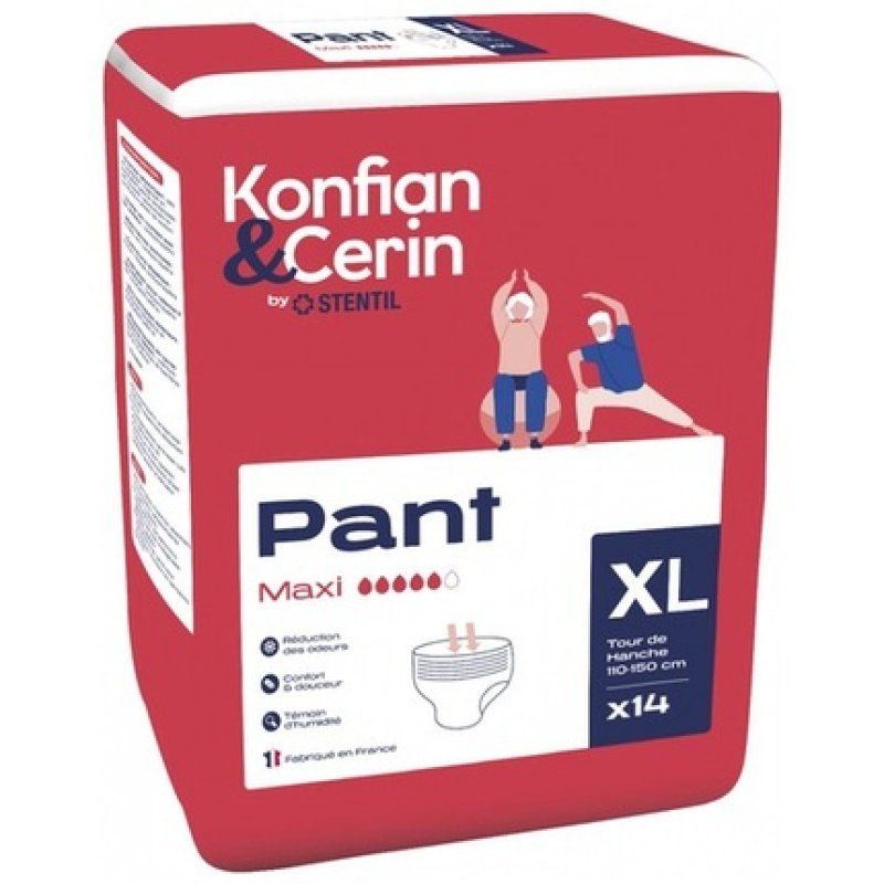 The Konfian & Cerin Adult Absorbent Pants for Heavy Urinary Incontinence