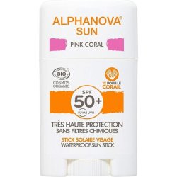 Alphanova Sun Face Pink Coral Sun Stick SPF50 Organic 12g