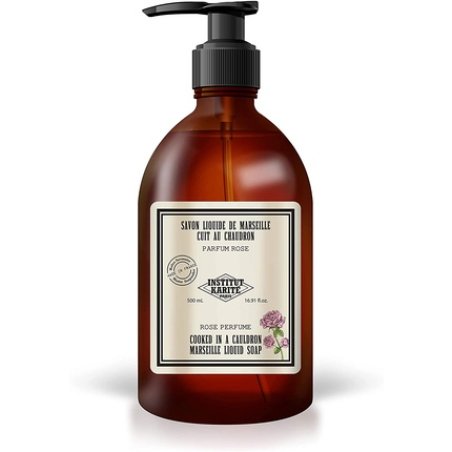 Institut Karité Paris So Vintage Soap Marseille Liquid Soap 500ml Rose Scented Hand and Body Cleanser and Moisturizer
