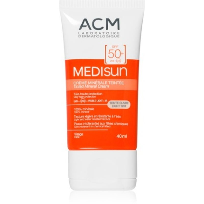 ACM Medisun Mineral Moisturizing and Toning Cream SPF 50 - Light Tint, 40 ml