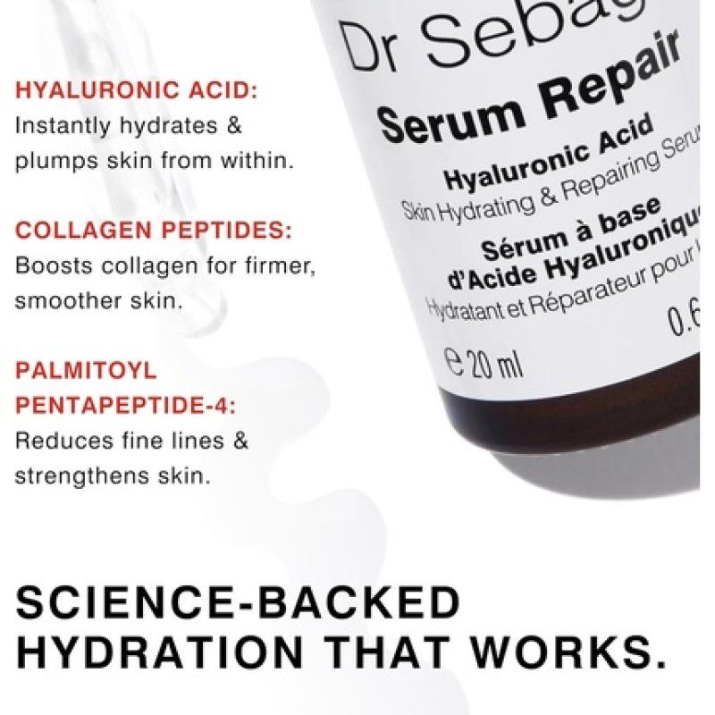 Dr Sebagh Serum Repair 20ml - Award-Winning Hyaluronic Acid Facial Hydrator