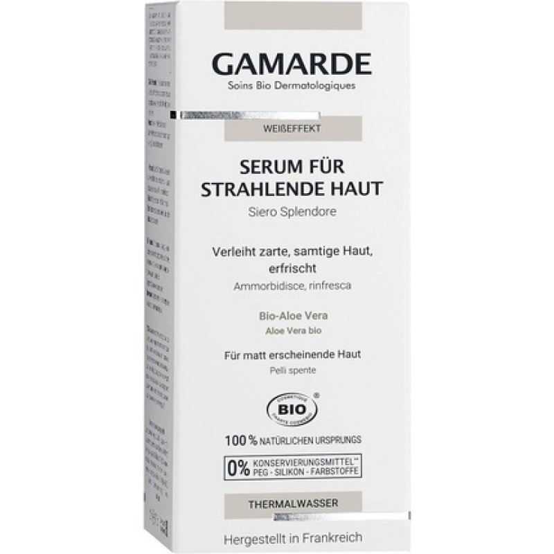 GAMARDE Bio-Kosmetik Radiant Skin Serum with Organic Aloe Vera and Licorice Vegan Moisturizing Care 30ml