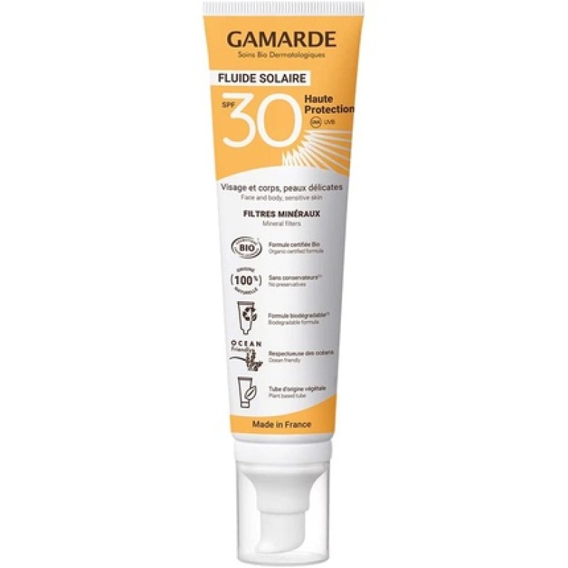 Gamarde Sun Care Fluid High Protection SPF30 Organic 100ml
