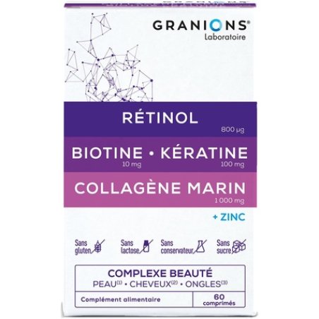 Granions Marine Collagen with Retinol, Biotin, Keratin, and Zinc