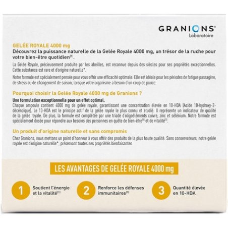 Granions Royal Jelly 4000mg Ultra-Dose Food Supplement
