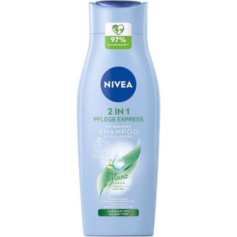 NIVEA 2-in-1 Care Express pH-Balance Shampoo Conditioner 400ml with Aloe Vera