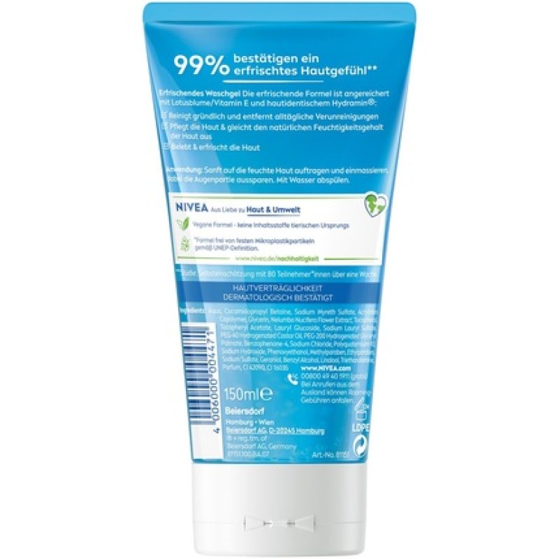 NIVEA Refreshing Face Wash for Normal and Combination Skin 150ml