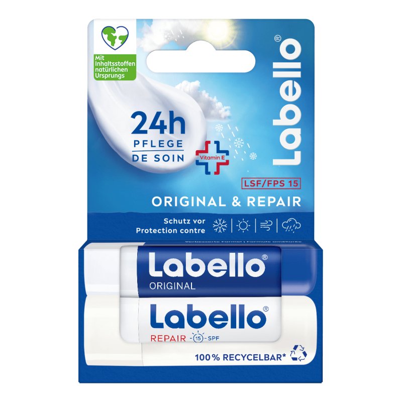 Labello Original & Repair All-Weather Set baume pour les lèvres Beaume pour les lèvres Unisexe 4,8 g