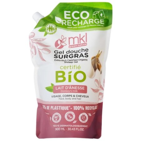 Mkl Green Nature Moisturizing Shower Gel Donkey Milk Eco-Recharge 900ml