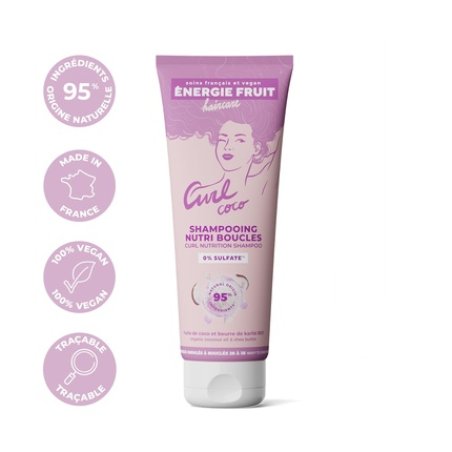 Energy Fruit Sulfate-Free Shampoo with Organic Coconut & Shea Butter for Strongly Curly Hair