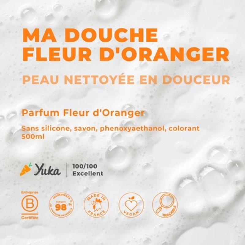 Energie Fruit pH Neutral Shower Gel Orange Blossom & Organic Linseed Oil Vegan