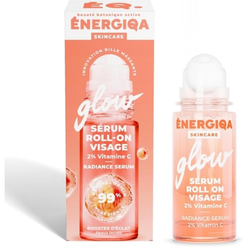 Energiqa Vitamin C Radiance Face Serum Roll-On for Luminous Complexion
