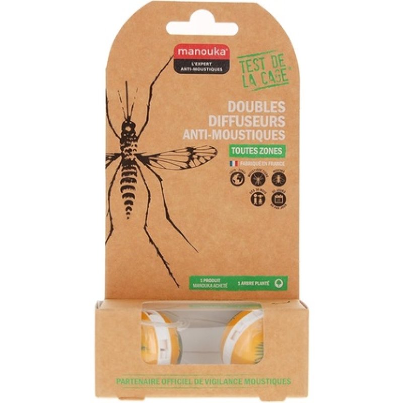Manouka Double Mosquito Repellent Diffusers - Sheet Leaf