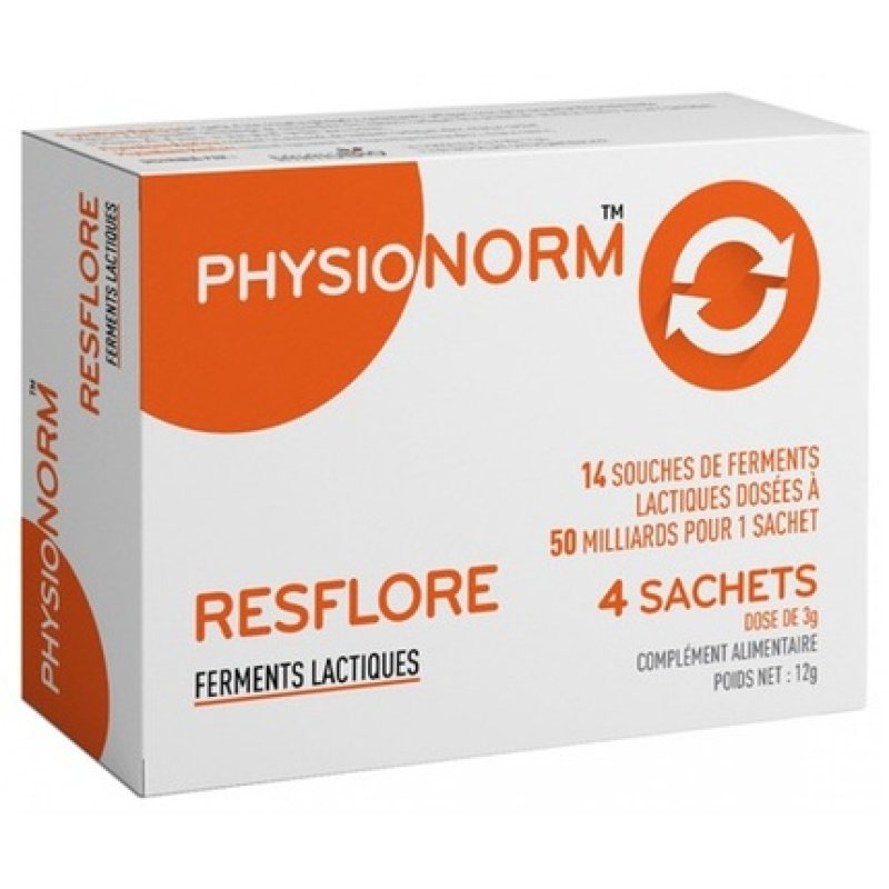 Laboratoire Immubio Physionorm Resflore Lactic Ferments 4 Sachets