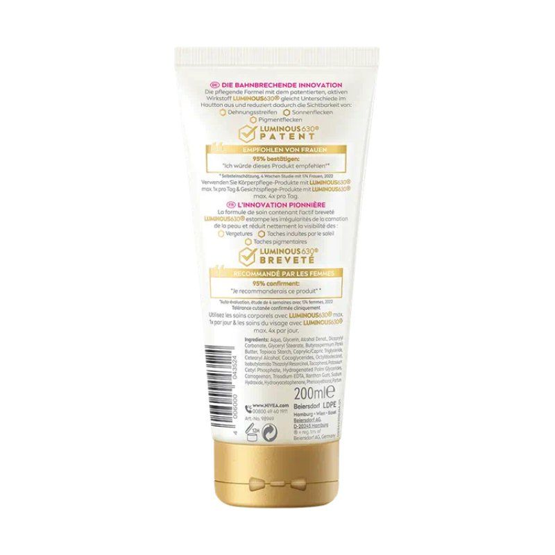 NIVEA Luminous Body Creme 200 ml Cream Women