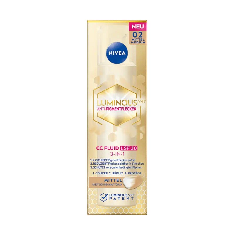 Nivea Luminous 630 Anti-Pigment Spots CC Fluid SPF 30 for Medium Skin Tones