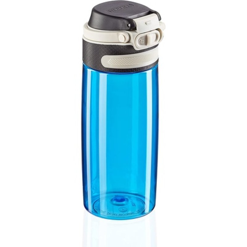 Leifheit Tritan Bottle Flip 550ml 100% Leak-Proof Sports Bottle with Fruit Filter BPA-Free Sky Blue Light Blue