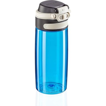 Leifheit Tritan Bottle Flip 550ml 100% Leak-Proof Sports Bottle with Fruit Filter BPA-Free Sky Blue Light Blue