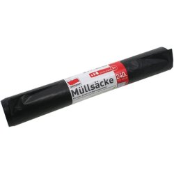 Quickpack Garbage Bags 240l 100x125cm 5 Pieces Black For Containers