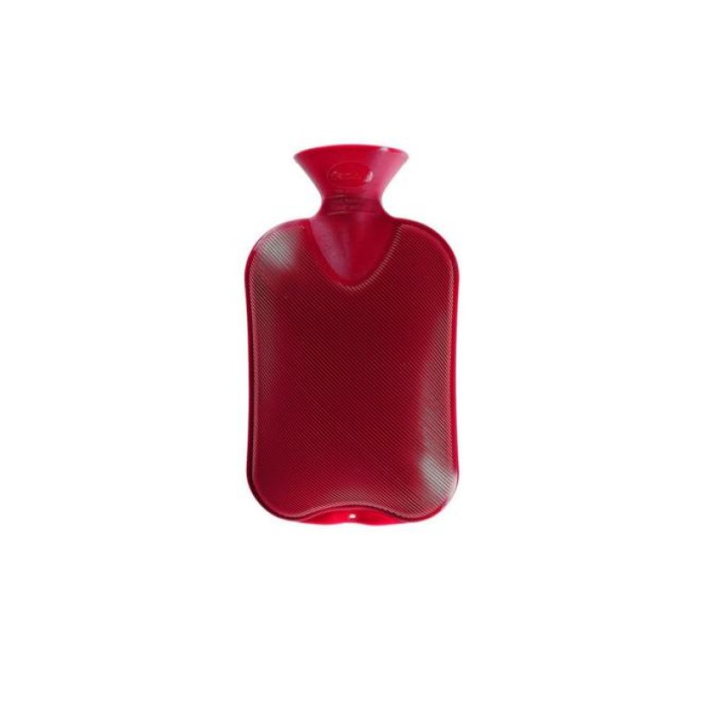 Fashy Hot Water Jug Ribbed on One Side Cranberry Color 2 Liters