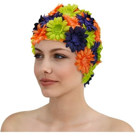 Fashy Blossom Swimming Cap Standard Size Orange