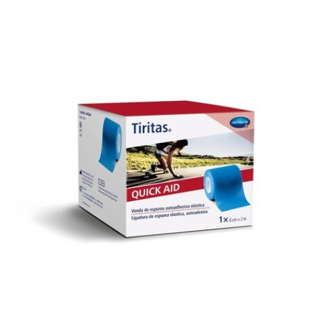 Tiritas Quickaid Foam 6cm x 2m Blue