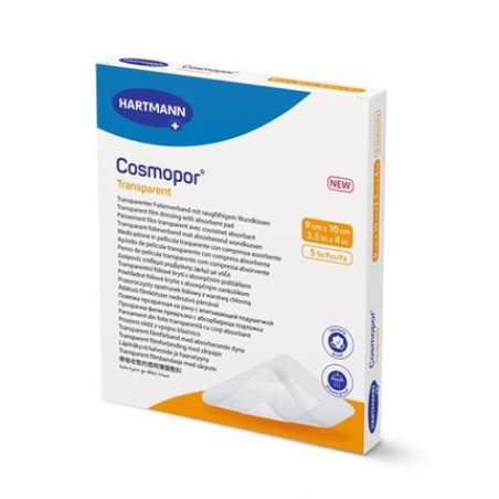 Hartmann Cosmopor Transparent Dressing With Gauze, 9cm X 10cm, Pack Of 5