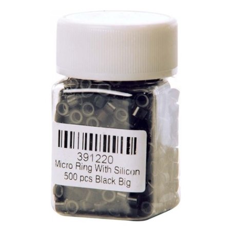 Dreamfix Micro Ring Silicon - 500 Pieces, Black, Big Size