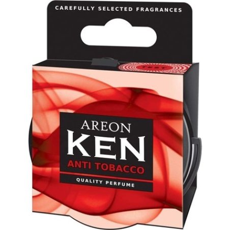 AREON Ken Car Air Freshener Tin Anti Tobacco Can Mini Home Top Up Adjustable Vented Lid 3D