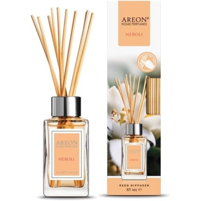 Areon Home Luxury Perfume Reed Diffuser with 10 Rattan Reeds Neroli 85ml