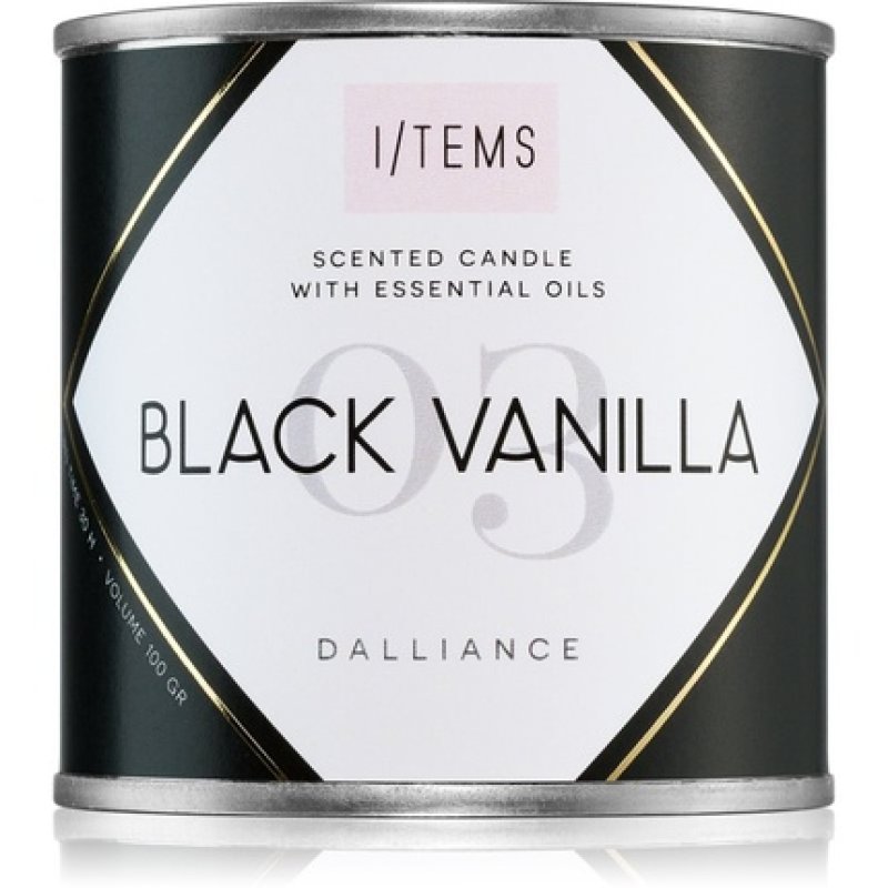 I/TEMS Black Vanilla scented candle - 100 g