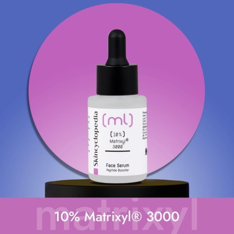 Skincyclopedia 10% Matrixyl 3000 Serum with Vitamin C, Hyaluronic Acid and Retinol - Peptide Booster for Wrinkles,