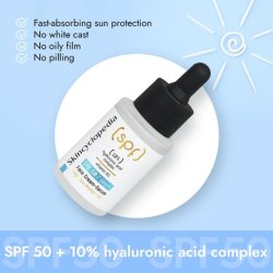 Skincyclopedia SPF 50 Face Moisturizer Sunscreen with 10% Hyaluronic Acid Complex 30ml