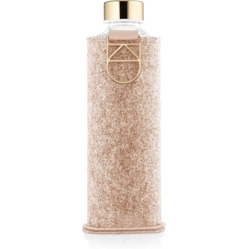 EQUA Glass Water Bottle 25 oz Leak Proof and BPA Free Borosilicate Glass with Felt Cover for Extra Protection Cookie