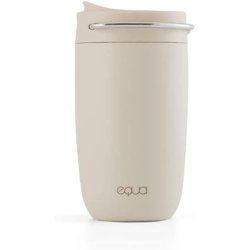 EQUA Reusable Coffee Cup Insulated Stainless Steel with Inner Ceramic Coating Grey