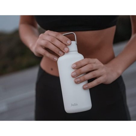 EQUA Timeless Stainless Steel Bottle 600ml Off White