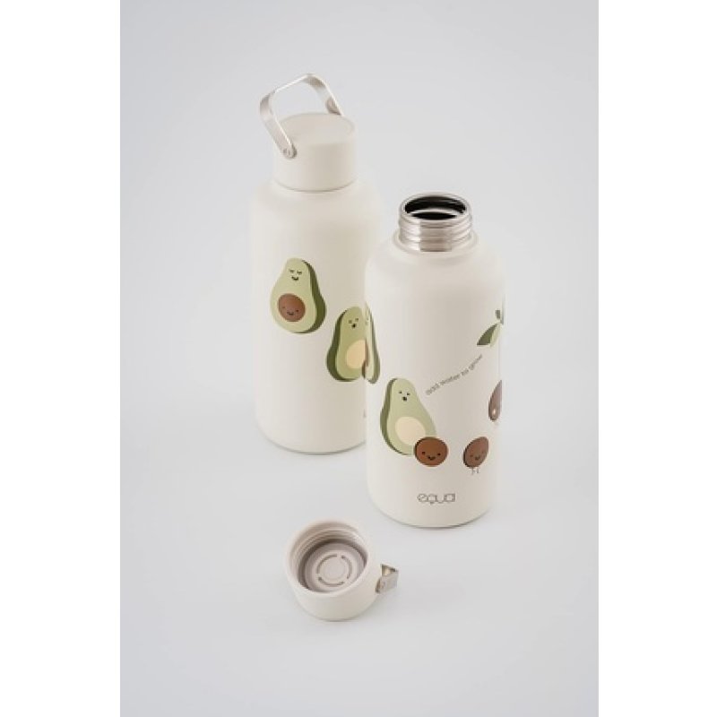 EQUA Timeless Stainless Steel Water Bottle 600ml BPA-Free Leak-Proof Durable Multifunctional Avocado