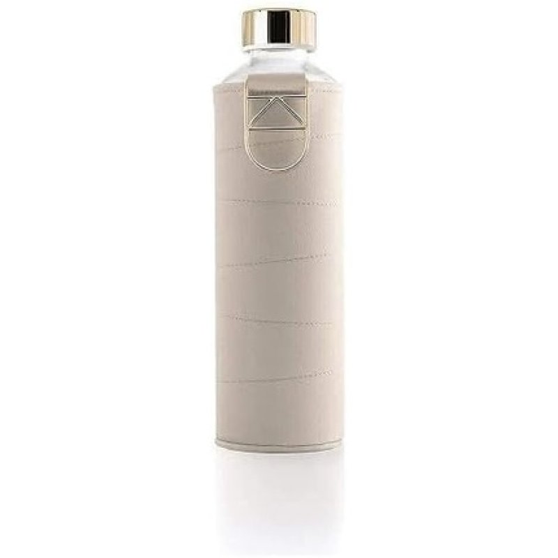 Equa Large Drinking Bottle With Imitation Leather Cover 750 Ml, Made Of Borosilicate Glass, Bpa
