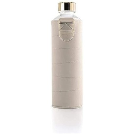 Equa Large Drinking Bottle With Imitation Leather Cover 750 Ml, Made Of Borosilicate Glass, Bpa