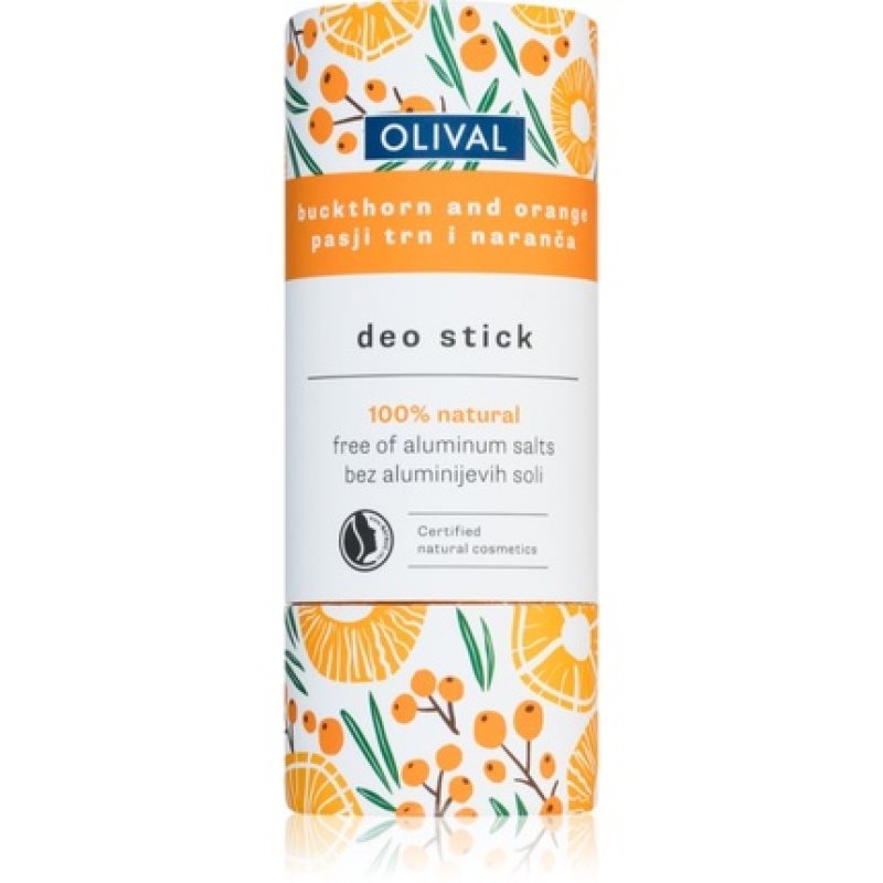 Olival Natural Buckthorn and Orange Solid Deodorant - 40 g, Aluminum Salts: None