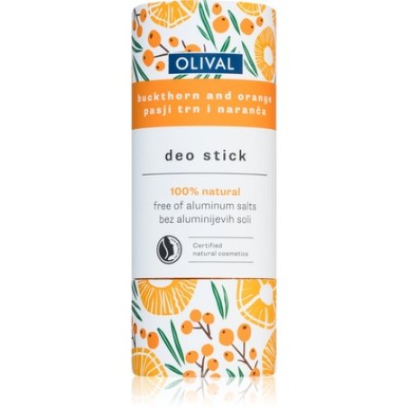 Olival Natural Buckthorn and Orange Solid Deodorant - 40 g, Aluminum Salts: None