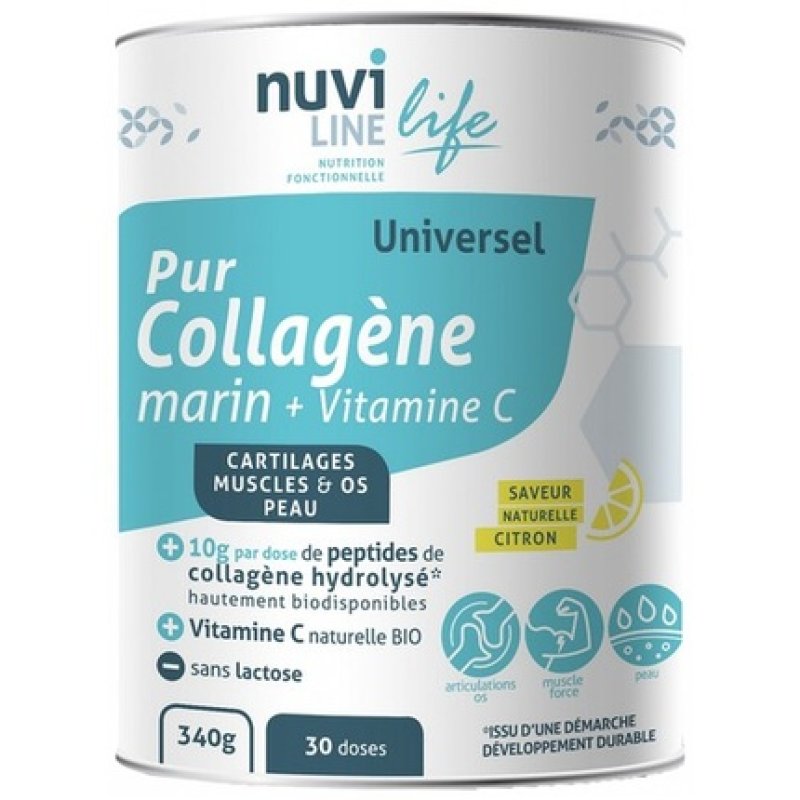 Nuviline Life Pur Marine Collagen with Vitamin C 340g Powdered Preparation