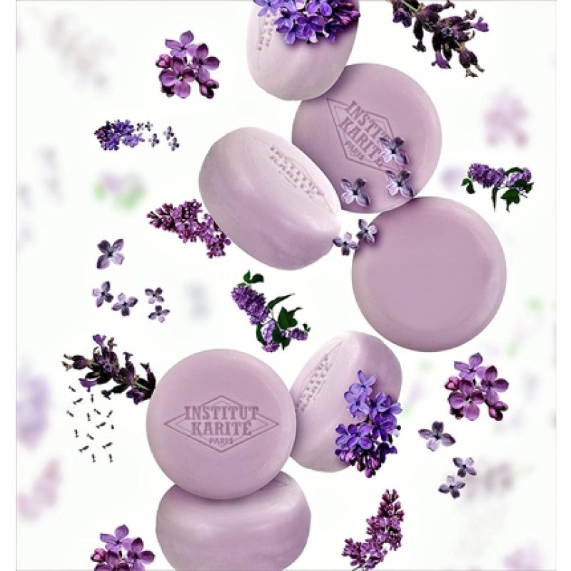 Institut Karité Paris Shea Butter Soap Macaron 27g - Lavender Scented Gentle Hand and Body Cleanser