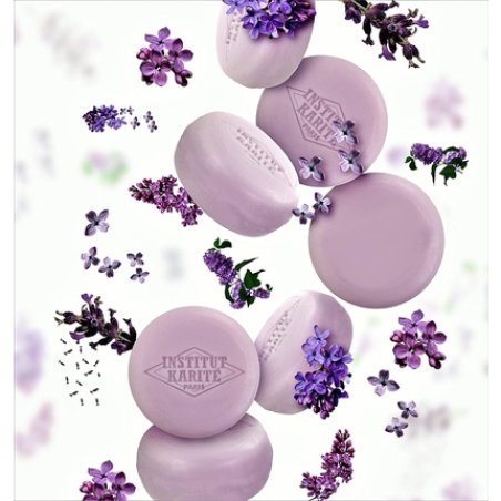 Institut Karité Paris Shea Butter Soap Macaron 27g - Lavender Scented Gentle Hand and Body Cleanser