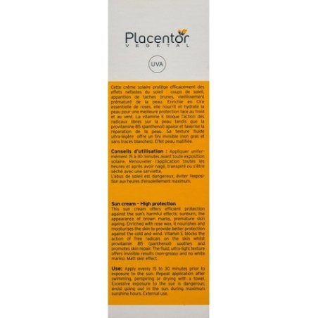 Placentor Vegetal Sun Cream for Face and Sensitive Areas SPF 50 40ml
