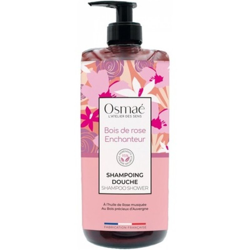 Osmae Shower Shampoo Bois De Rose Enchanteur 1L - 3-in-1 Care