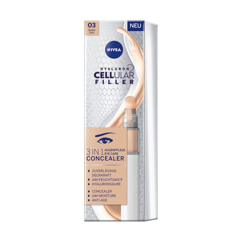 Nivea Hyaluron Cellular Filler 3in1 Eye Care Concealer Dark 4ml