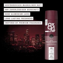 8X4 Men Deo N° 18 Million Nights 150ml Oriental Scented Deodorant for Men